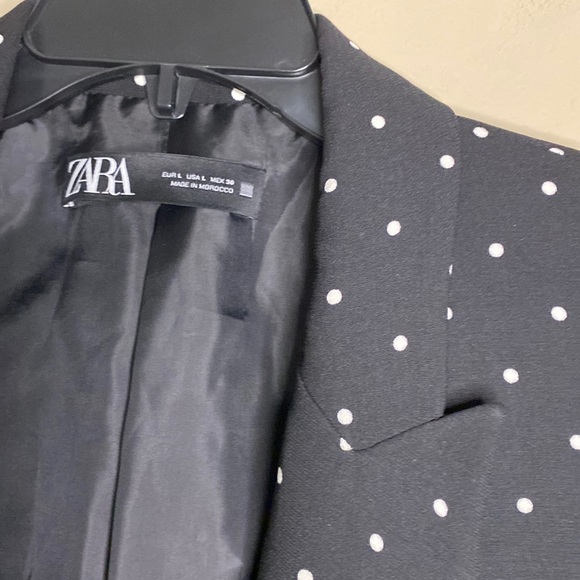 ZARA Polka Dot Blazer and Pants Set - Picture 7 of 16
